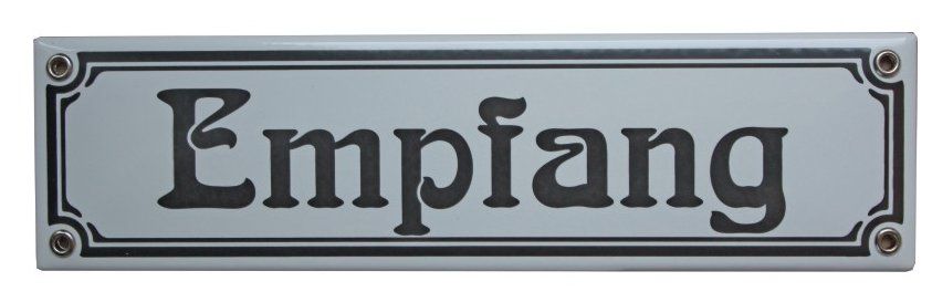 Insegne: Emailschild - Empfang – Nuovo e nell'imballaggio originale da Ennetbürgen venduto da open24shop