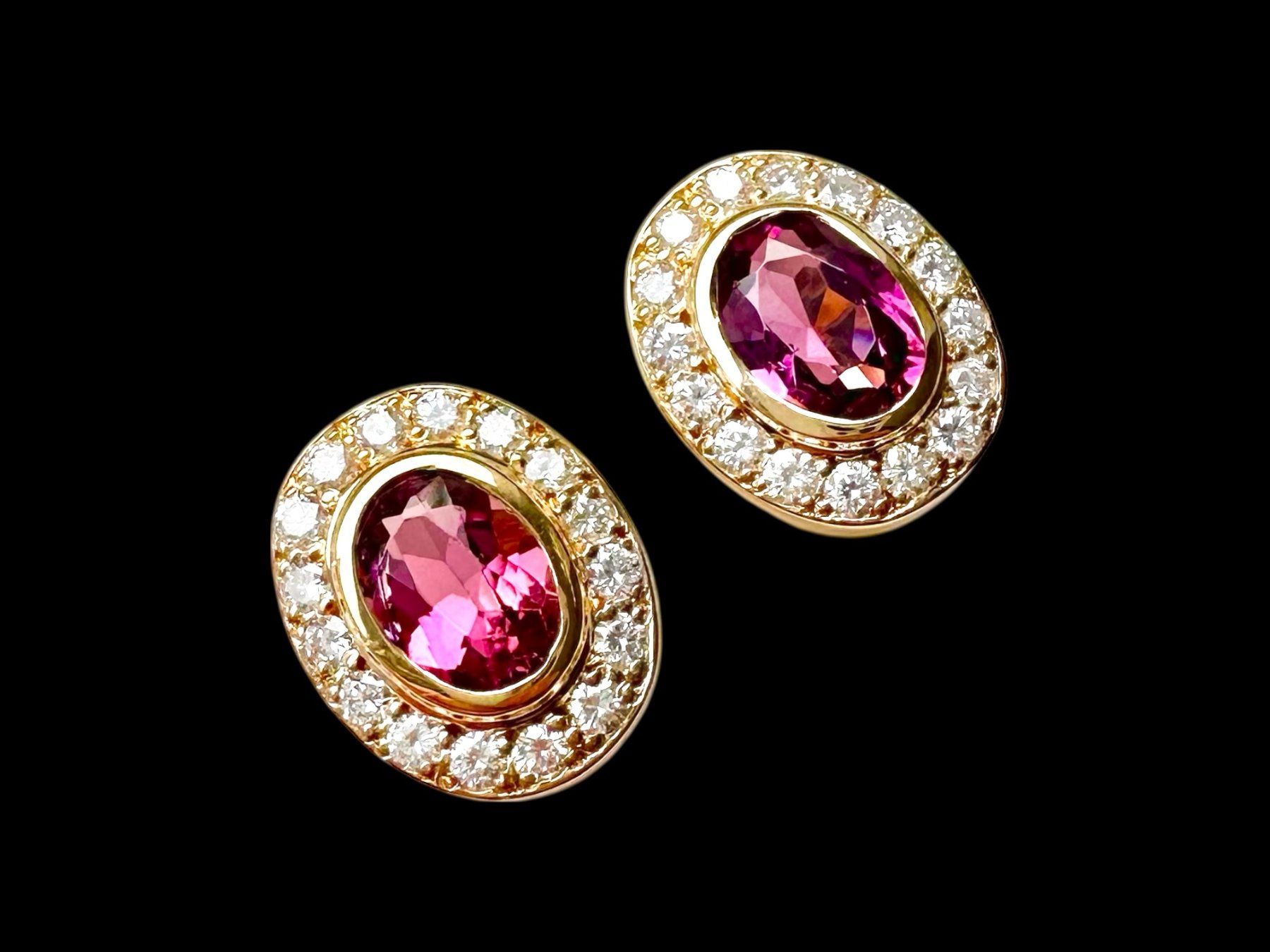 Orecchini pendenti & Orecchini a lobo: Rosa Turmalin - Diamant - Ohrstecker – Usato da Zuzwil SG venduto da artimmo 4