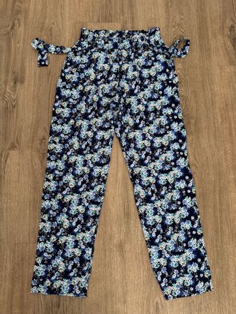 Kate Storm leichte Hose Sommer Blumen blau Gr. M