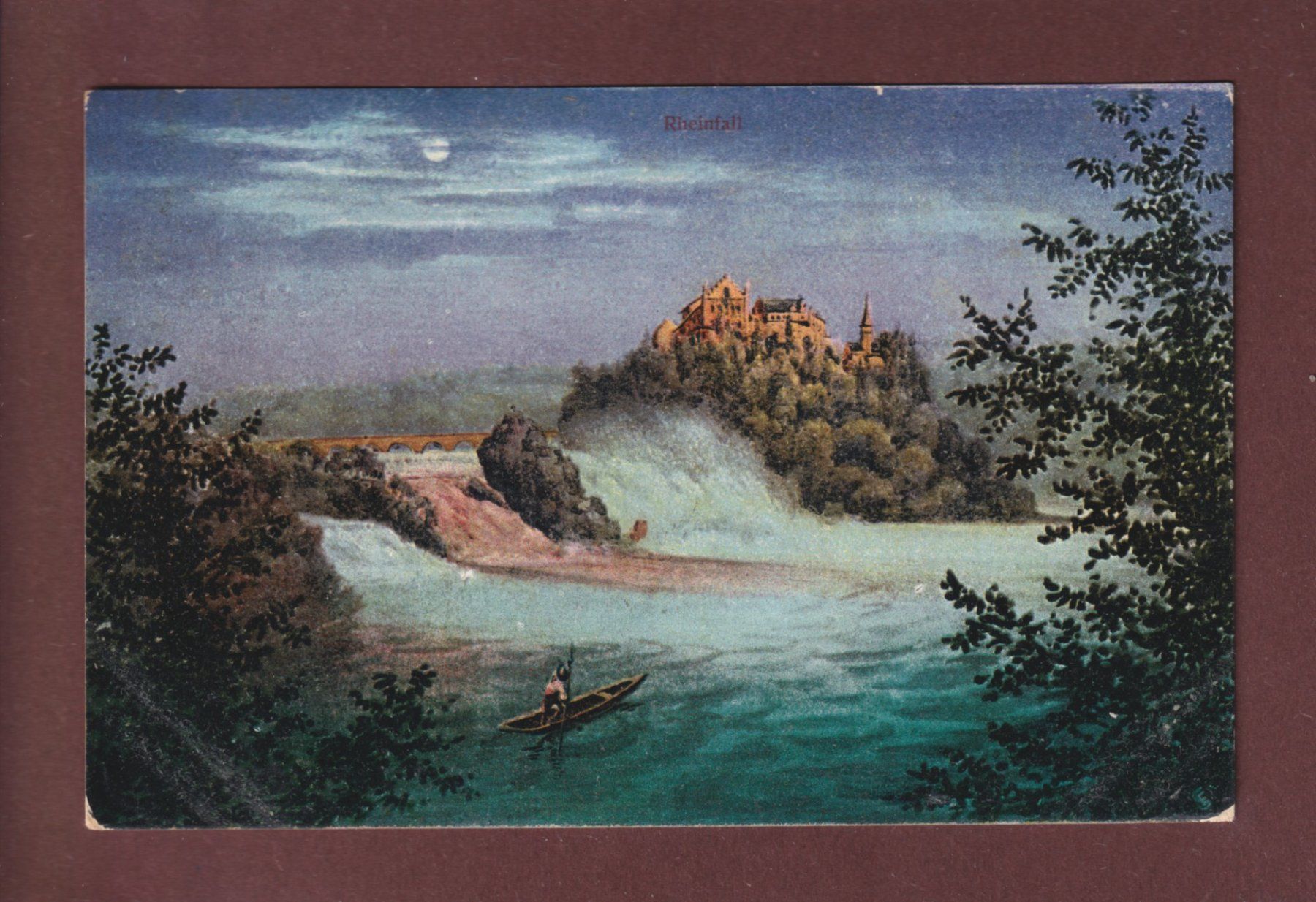 Cartoline postali: RHEINFALL - 1908 – Usato da Pully venduto da nicecards