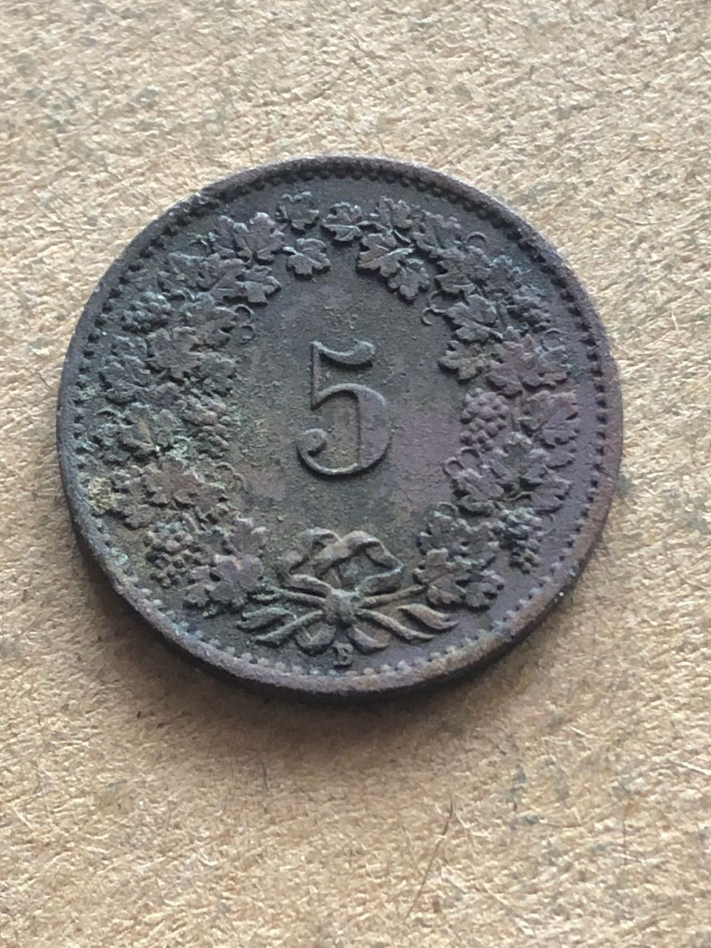 Toutes les monnaies: 5 Rp. 1918 Messing – D'occasion à Schötz par Odpa 1