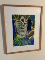 „Inner Sight“ P.R.Cliffert Handgemaltes Werk, DIN A3 gerahmt