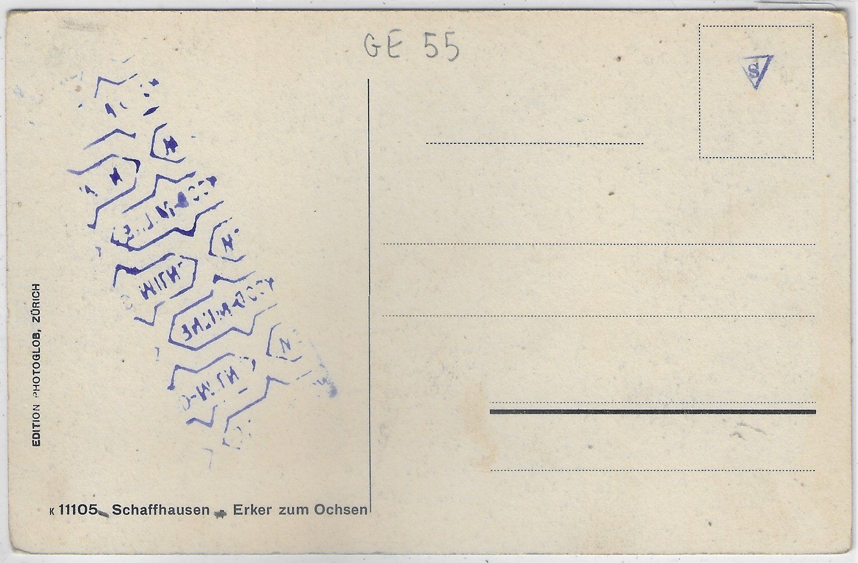 Cartoline postali: Schaffhausen - Erker zum Ochsen – Usato da Ettingen venduto da Kartenplanet 1