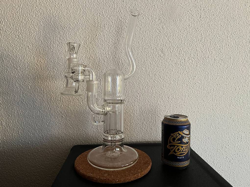 Narghilé: Pillar Bong 18mm mit Ash Catcher und Kopf – Usato da Winterthur venduto da fuc_b87p 1