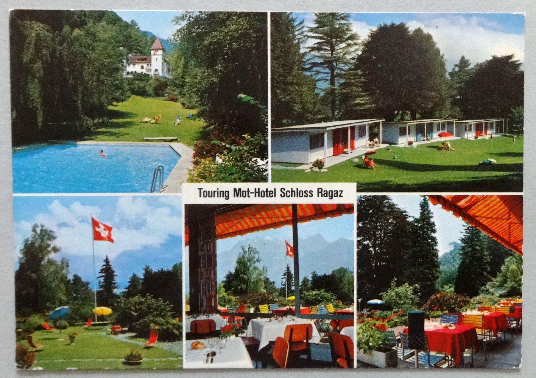 Cartoline postali: Touring Mot-Hotel Schloss Ragaz – Usato da Fétigny venduto da Billy2miny