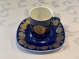Langenthaler Sammlerstück - Espressotasse gold/blau