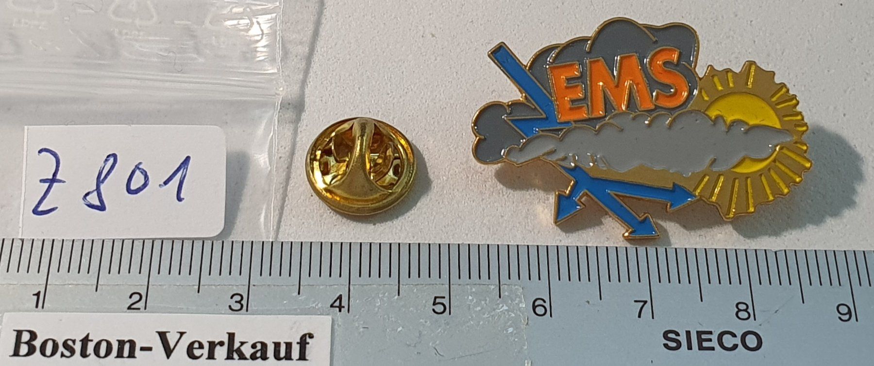 Placchette & Badge: Z801 - Pin PTT Die Post EMS  Nr. 316 – Usato da Reinach BL venduto da Boston-Verkauf 2