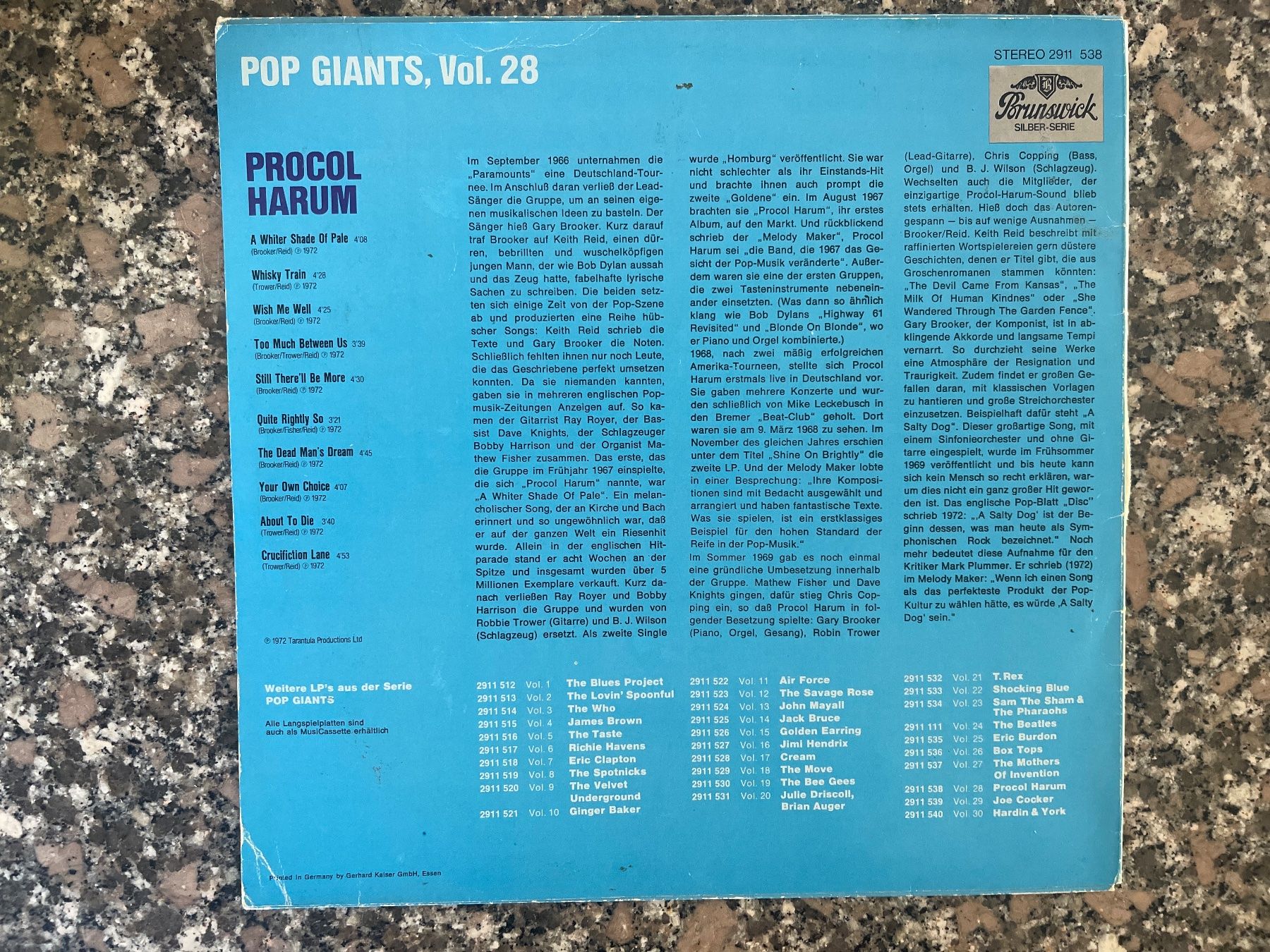 Dischi in vinile: A395/ Pop Giants Vol. 28 - Procol Harum – Usato da Frutigen venduto da Philippe_jsp 1