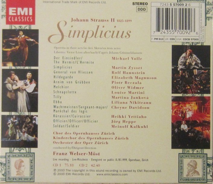 CDs: Johann Strauss II - Simplicius – Gebraucht aus Grüningen von azulamarillo 1