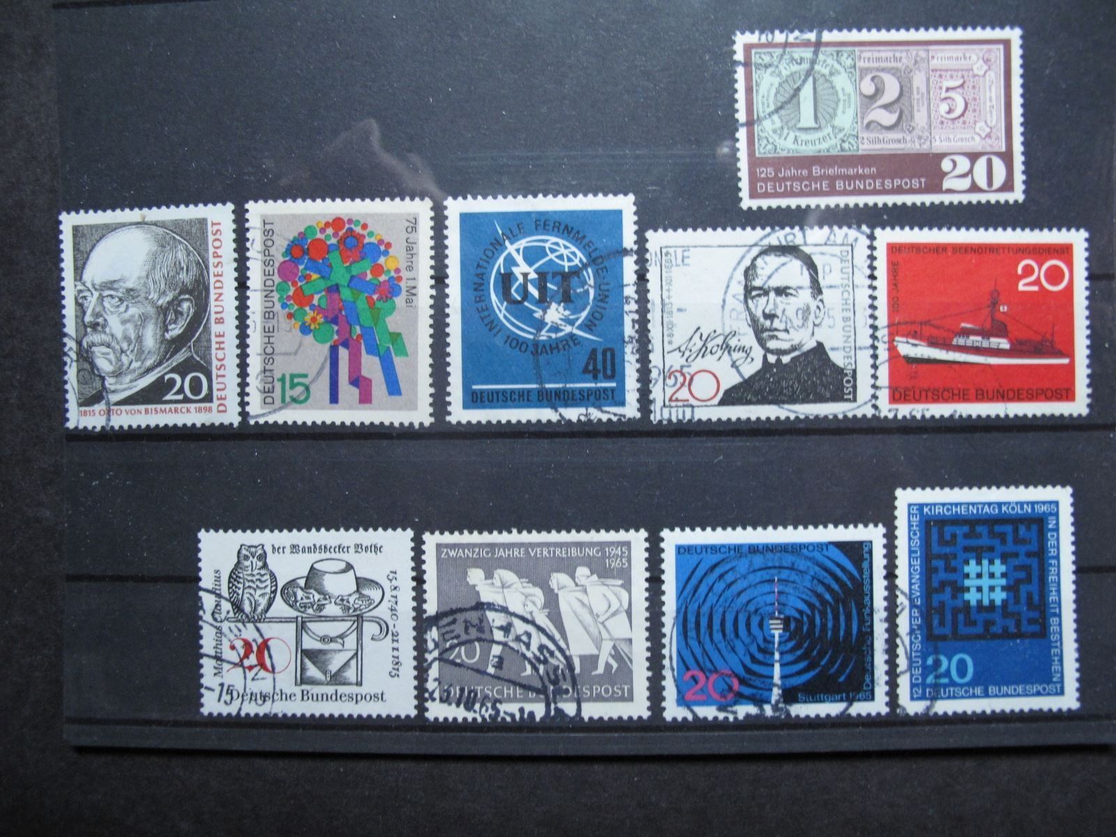 Alle Briefmarken: BRD 1965 Claudius / Briefmarkenjub gest – Gebraucht aus Wil SG von fva01
