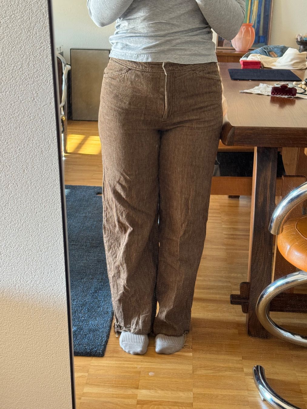 Max Mara Pantaloni: Max Mara Weekend Brown Linen Trousers - Size M – Usato da Fribourg venduto da mariedw 3
