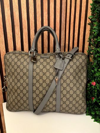 Gucci Boston Bag Vintage Canvas Aktentasche TOP Zustand!