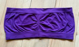 Bandeau/BH dunkles violett,satte/intensive Farbe,Gr.S