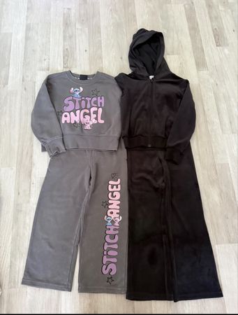 Ensemble vêtements fille Stitch et veste noire occasion
