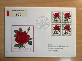 Helvetia Rosen Pro Juventute 1972 FDC Ersttagsbrief
