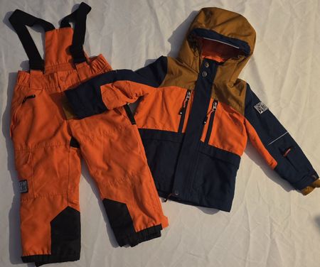 Kinder Skianzug orange/blau Grösse 98 guter Zustand