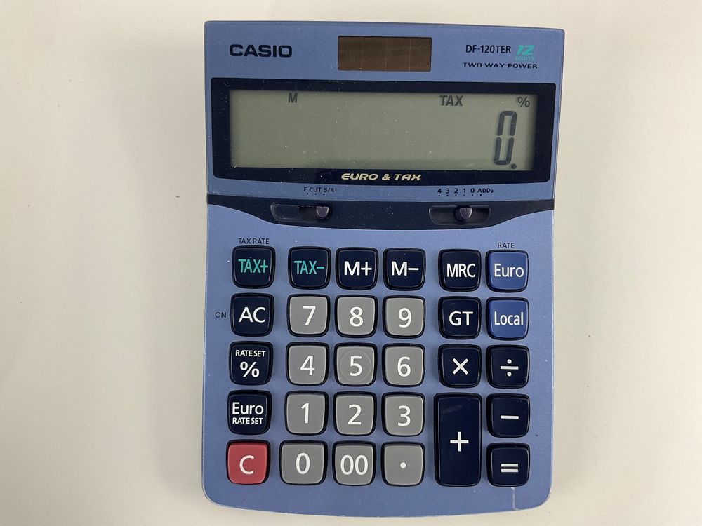 CASIO MS-120TV TWO Way Powers Silver Calculator - 12 Digits £7.58 - UK