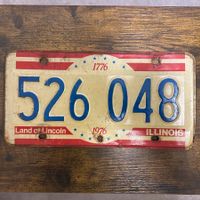 🇺🇸 1976 Vintage U.S. Autoschild - Illinois 526 048