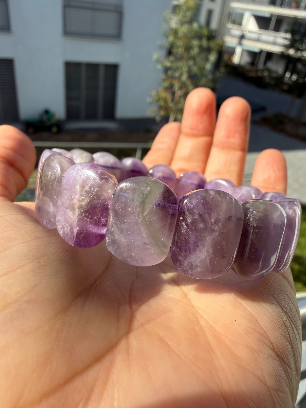 Armbänder & -reifen: Amethyst Stretch Armband – Elastischer Edelstein Armreif – Neu (gemäss Beschreibung) aus Jegenstorf von SteinGlanz 5