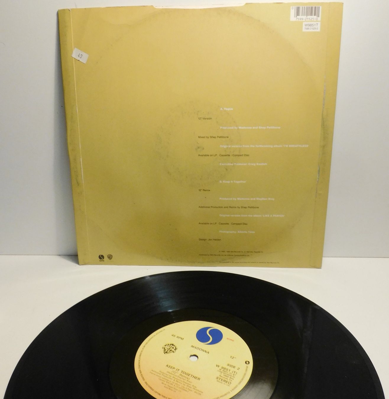 Schallplatten: LP - Madonna Vogue Version Mix Remix - 1989    LP – Gebraucht aus Sursee von 76 4
