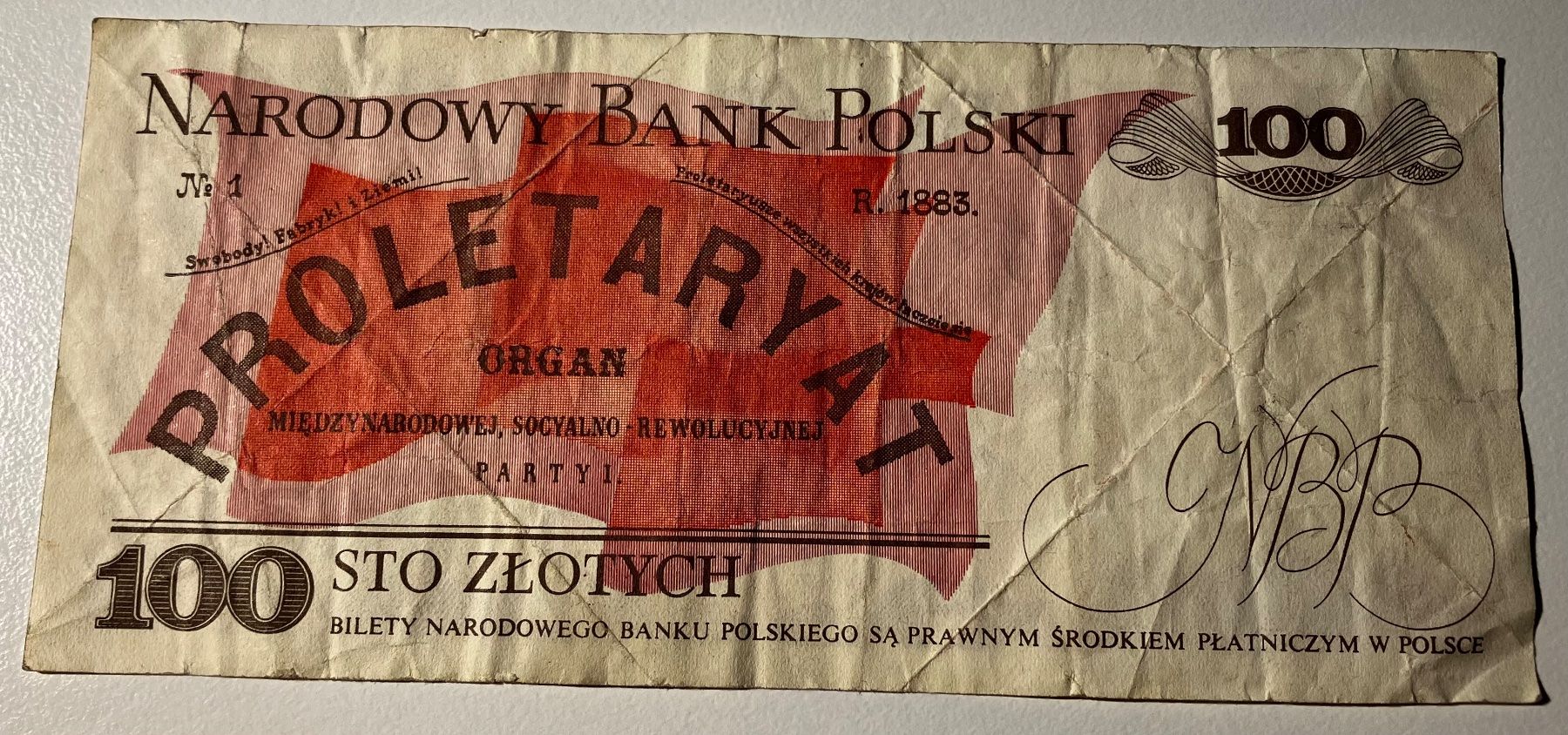 Banknoten: Polen 100 Zlotych 1986 – Gebraucht aus Algetshausen von Carrhard 1