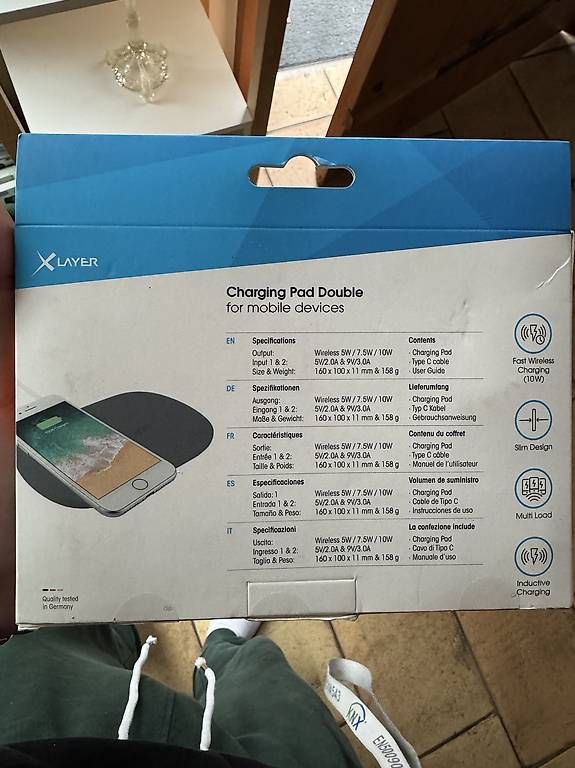 Caricabatterie: XLayer Wireless pad Double charging  – Usato da Seuzach venduto da Wolf936 1