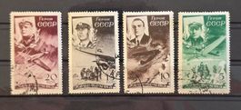 Sowjetunion UdSSR 1935 Tscheljuskin Rettung Flugpost 4 Stk.