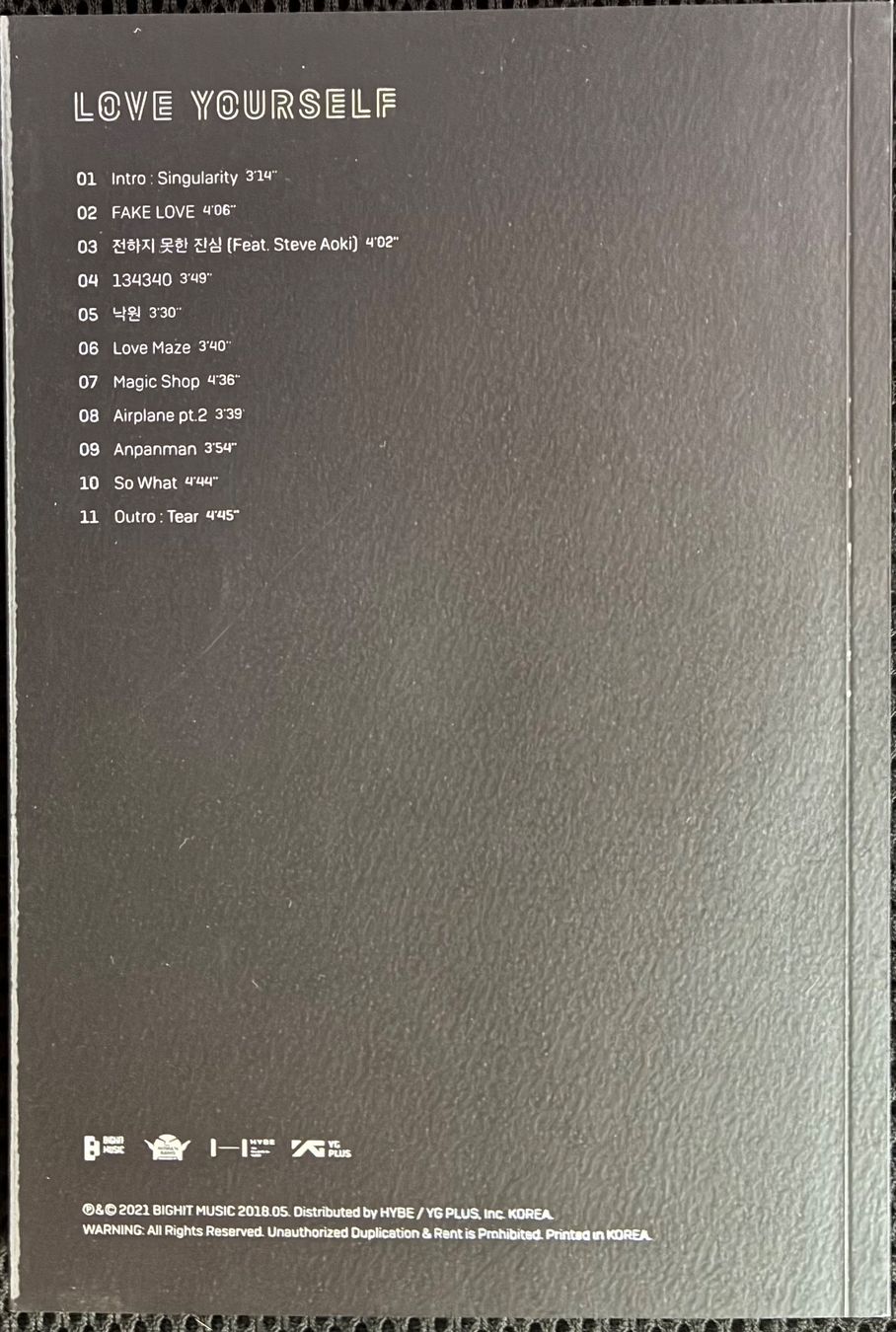 Album: Kpop BTS Love Yourself (Tear) – Nuovo (secondo la descrizione) da Versoix venduto da ang_tq2z 2