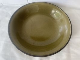 Rössler-Servierteller Keramik olivgrün Durchmesser 26 cm 