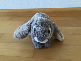 Grauer Plüschhase