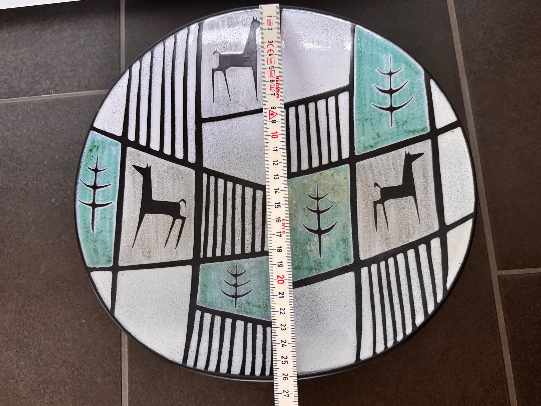 Schalen: Wunderschöne alte Keramik Schale Obstschale 30cm Pferde – Gebraucht aus Rothrist von Fondgruebe 5