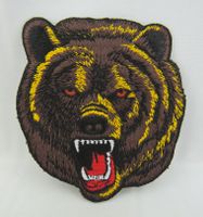 GRIZZLYBÄR - Aufnäher - Aufbügler - Stickerei - 9x8,5cm