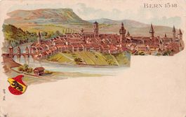 Bern um 1548, Litho, Werbung Chocolat & Cacao Lugano