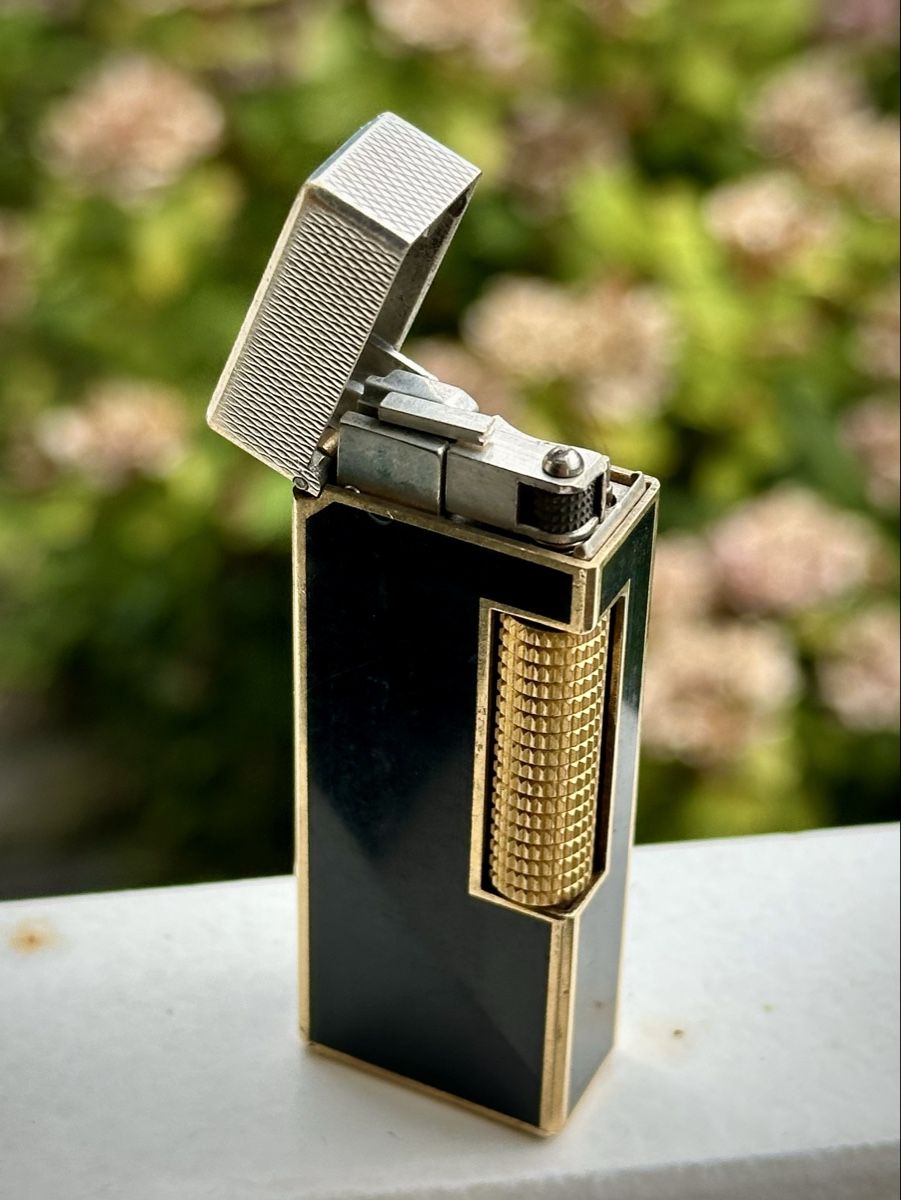 Dunhill Accendini: Dunhill Rollagas Black Lacquer & Silver – Usato da Zürich venduto da RatsTreasure 2