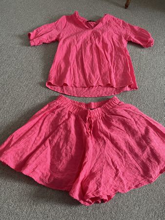 Sommer Set Pink Grösse S/MShorts & Bluse