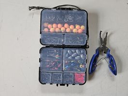 Angelzubehör Set mit Box und Zange- Neu!