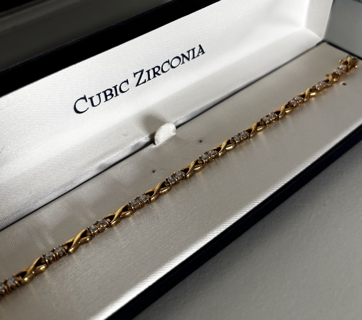 Bracciali & Braccialetti: Zirkonia Tennisarmband – Nuovo (secondo la descrizione) da Basel venduto da Vaniiiy