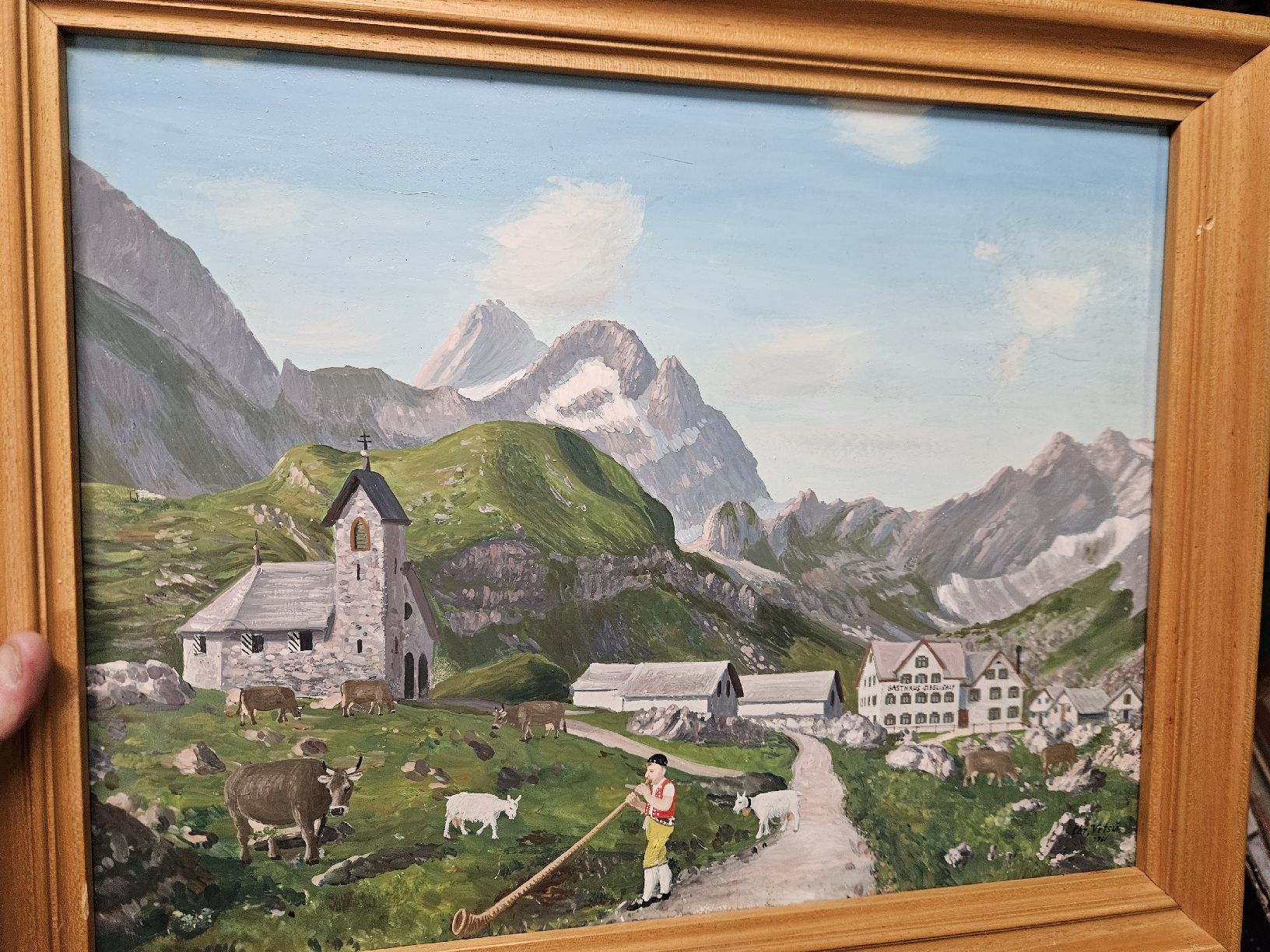 Dipinti: gemälde appenzell vetsch 1961 – Usato da Schwellbrunn venduto da Rosaroterpanter 8