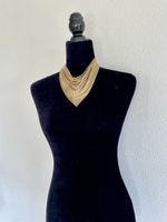 Vintage Metal Mesh Bandana Bib Halskette 
