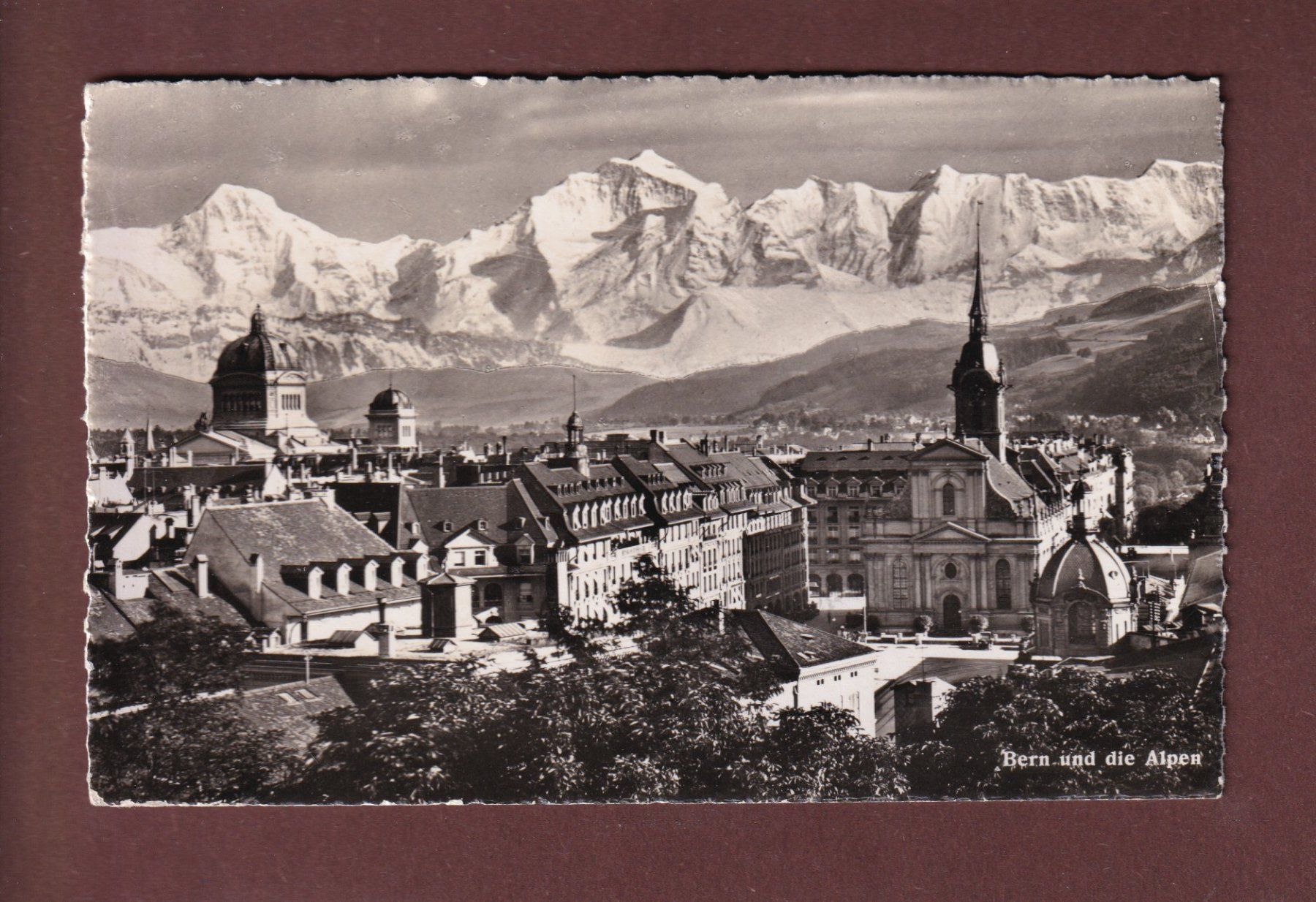 Ansichtskarten: BERN und die Alpen - 1944 – Gebraucht aus Pully von nicecards-shop