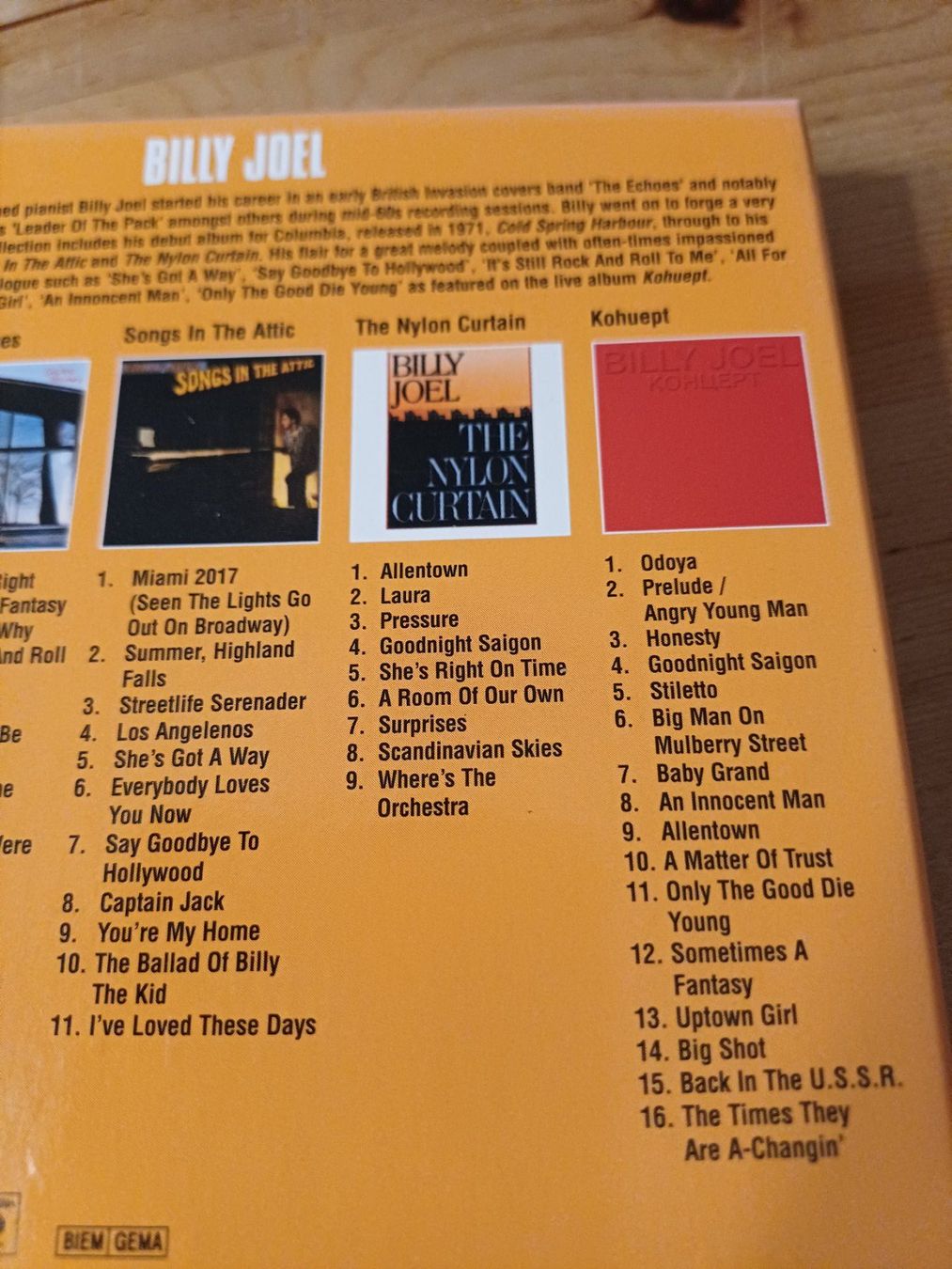 CD: Billy Joel: Original Album Classics auf 5 CDs – Usato da Jona venduto da Rreto71 3