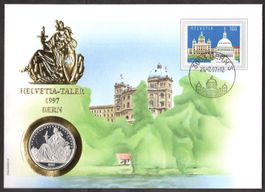 1 Unze Silber 999, Helvetia-Taler BERN 1997
