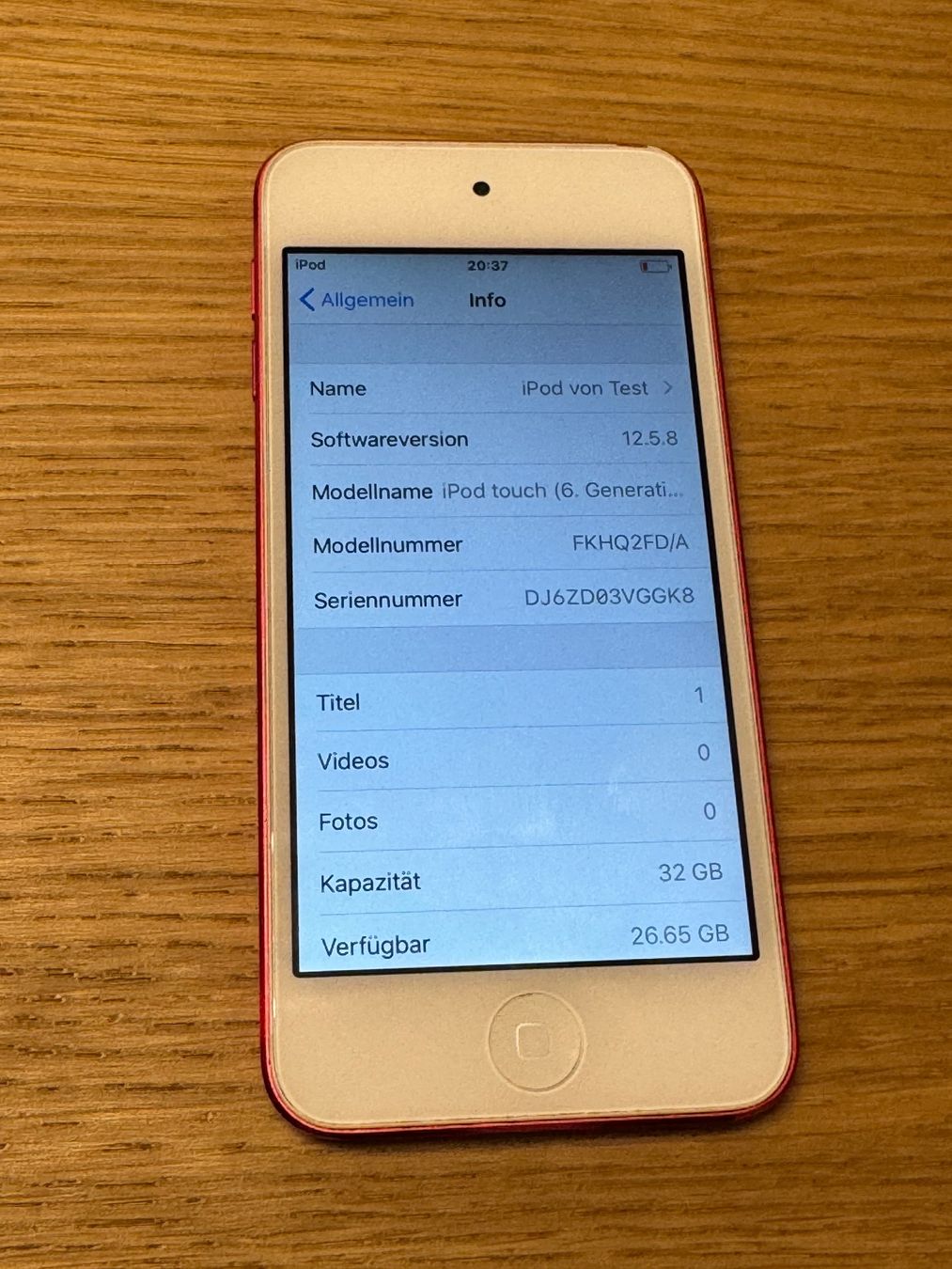 Apple Tragbarer Mediaplayer: iPod Touch 6th gen – Gebraucht aus Zollikofen von lagavulin03 2