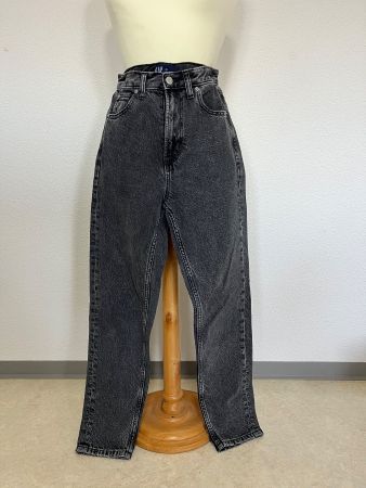 GAP Mom Jeans Denim Gr. 25 – Dunkelgrau / Schwarz