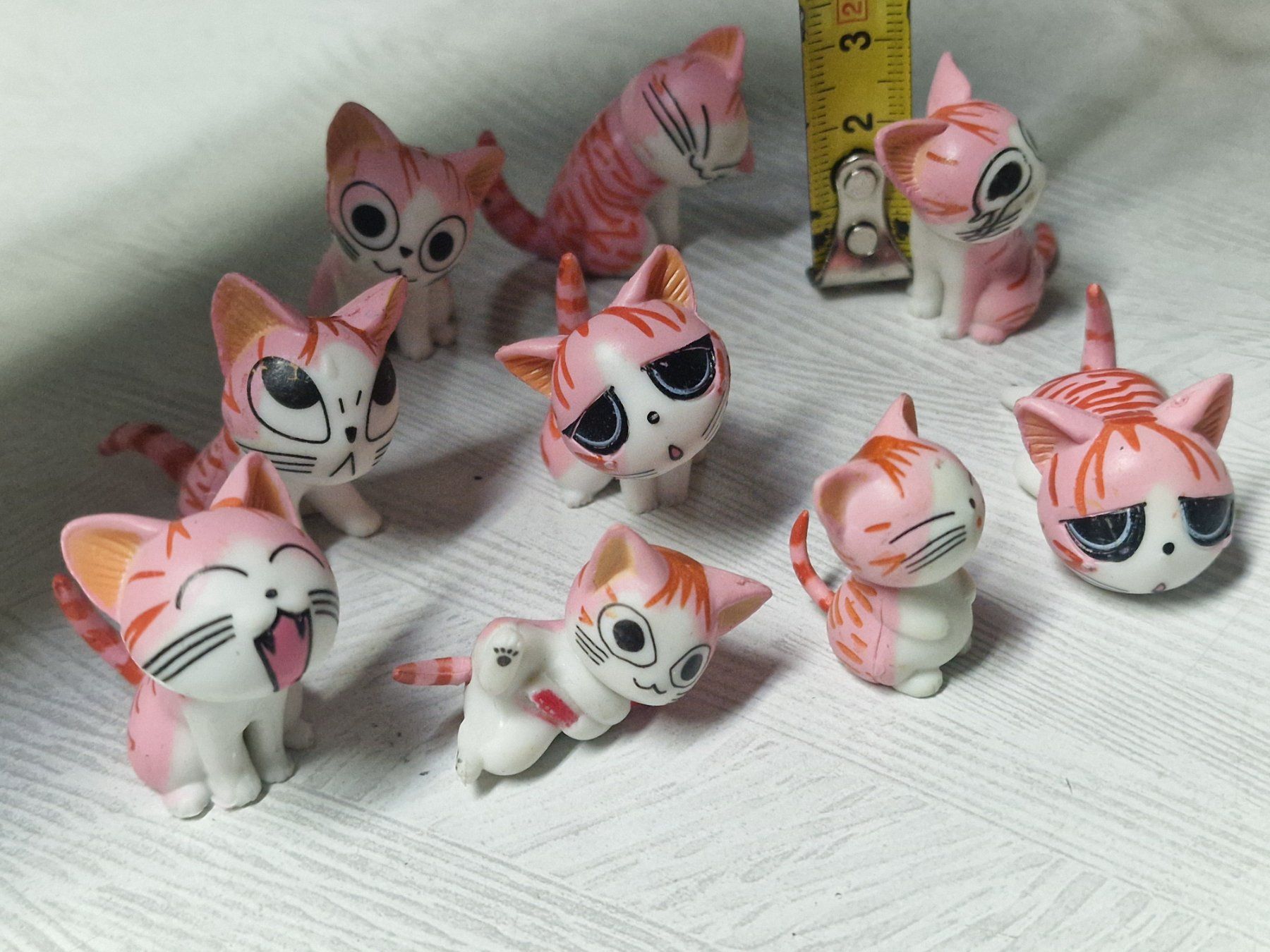 Figuren: 9 Mini Katzen Figuren, Pinke Katzen – Neu (gemäss Beschreibung) aus Uerkheim von Justi.y 2