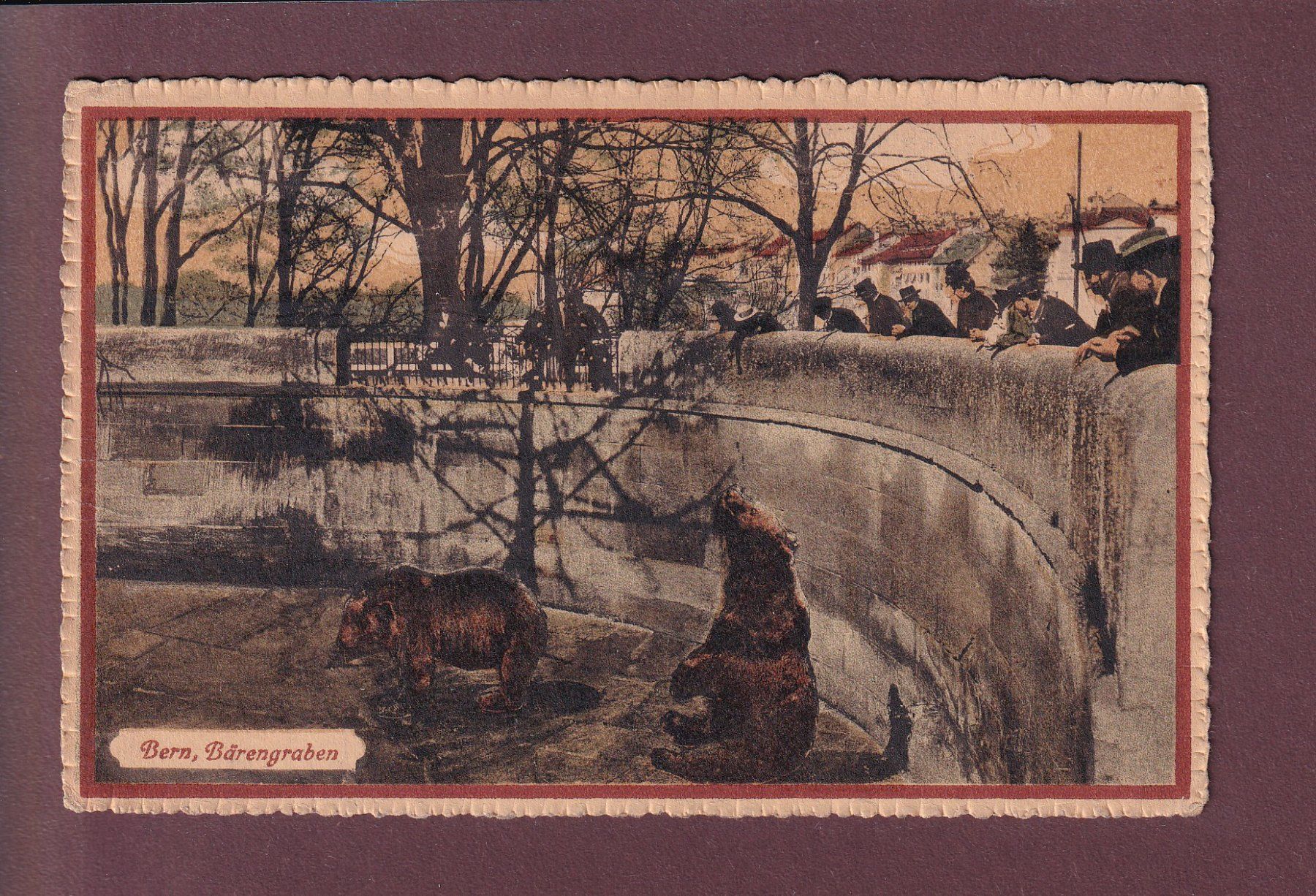 Cartoline postali: BERN - Bärengraben - 1926 – Usato da Pully venduto da nicecards