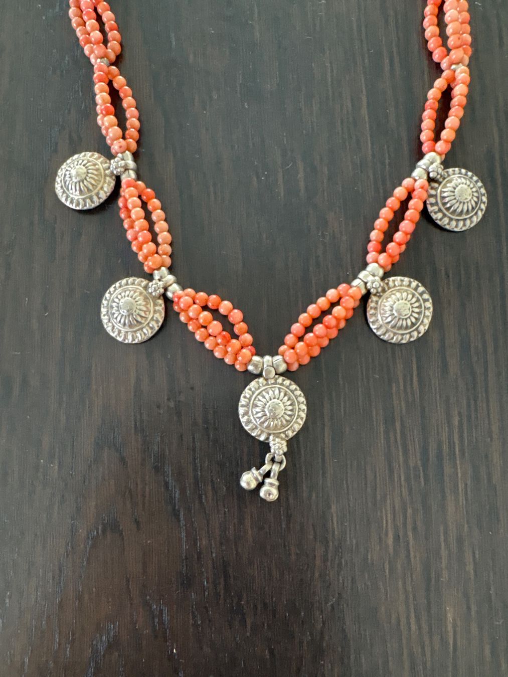 Catenine: Korallen mit Silber Kugel 925 collier – Nuovo (secondo la descrizione) da Schönenberg ZH venduto da JaluTa 2