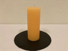 Kerze 8x20 cm, Mandarin uni Raureif, ca. 850g