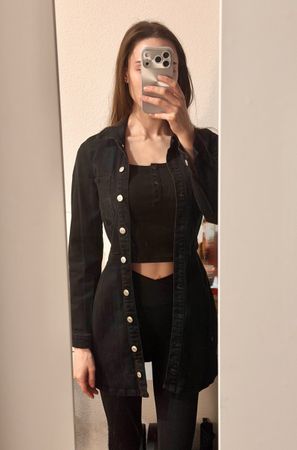 Zara Lange Jeans Jacke / Kleid