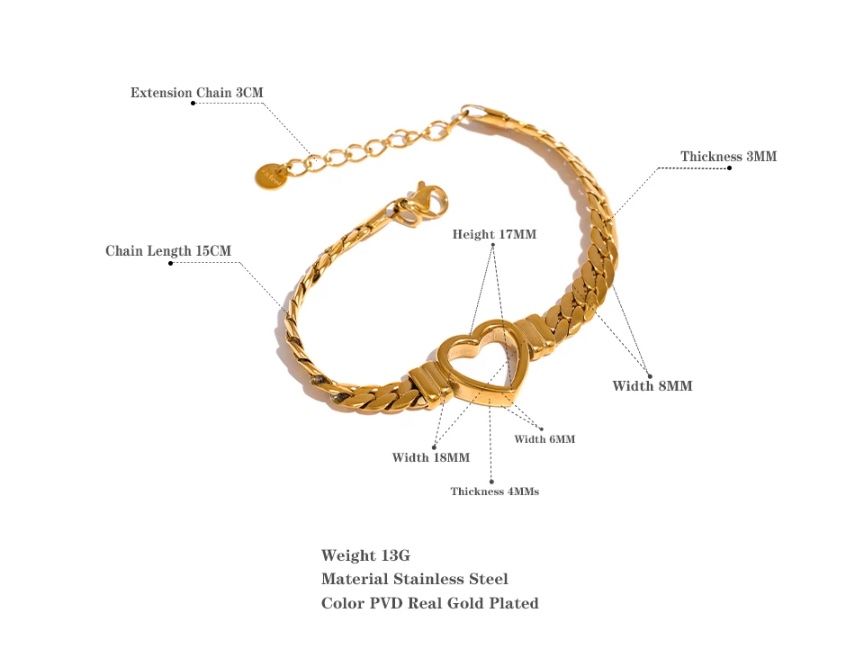 Bracciali & Braccialetti: Herz Armband – Nuovo e nell'imballaggio originale da Würenlos venduto da JRP_71 5